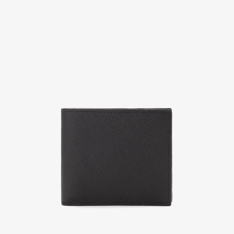 Smythson 【日本限定】Panama 4Card Slot Wallet With Coin Purs BLACK