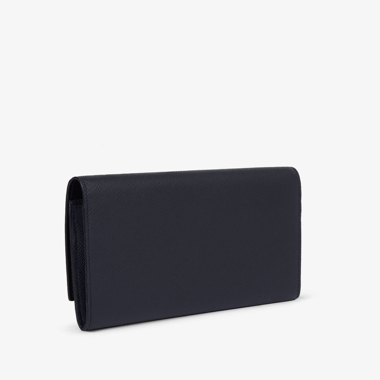 Smythson Panama Marshall Travel Wallet NAVY