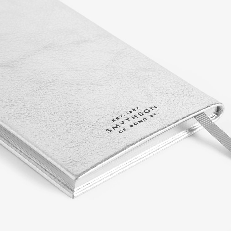 Smythson 【予約】2027 Panama Weekly Diary in Metallic Leather SILVER