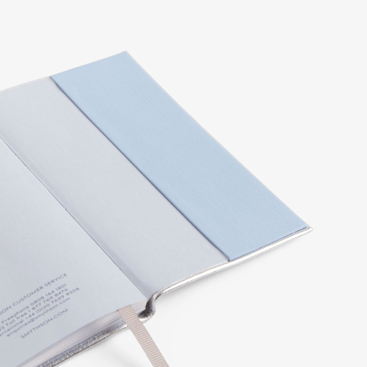 Smythson 【予約】2027 Panama Weekly Diary in Metallic Leather SILVER