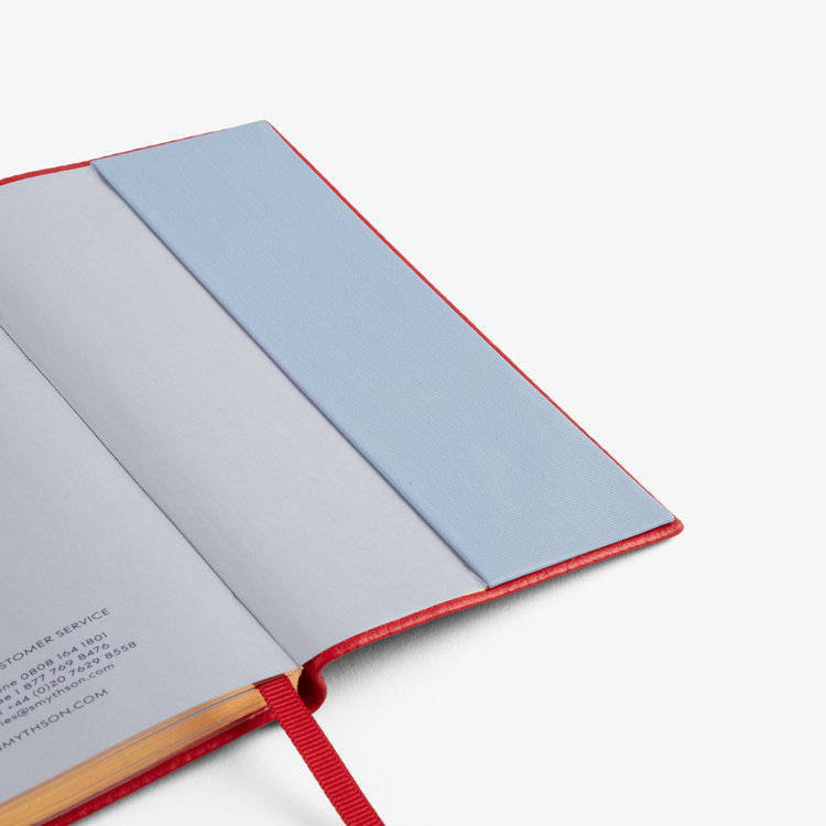 Smythson 【予約】2027 Panama Weekly Diary in Pastegrain SCARLET RED