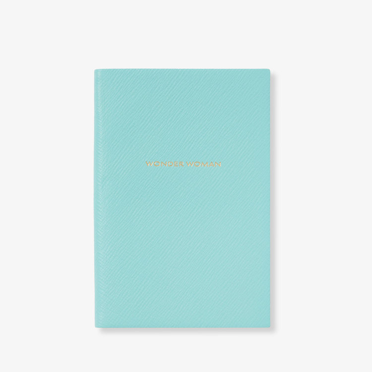 Smythson Pastegrain Chelsea Wonder Woman BRIGHT AQUA