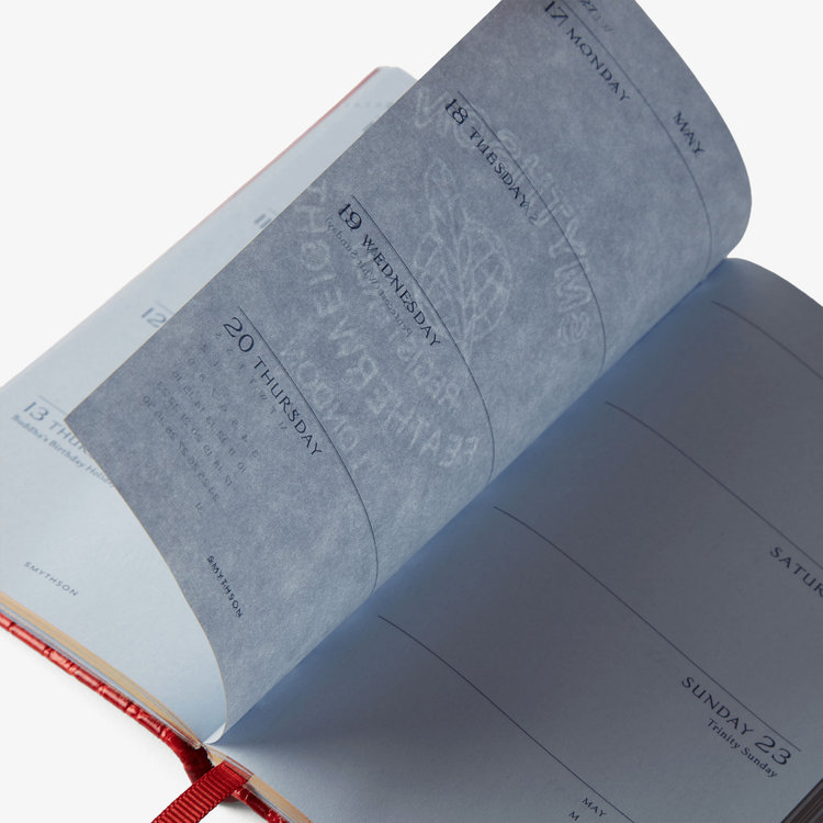 Smythson 【予約】2027 Panama Weekly Diary in Mara RED