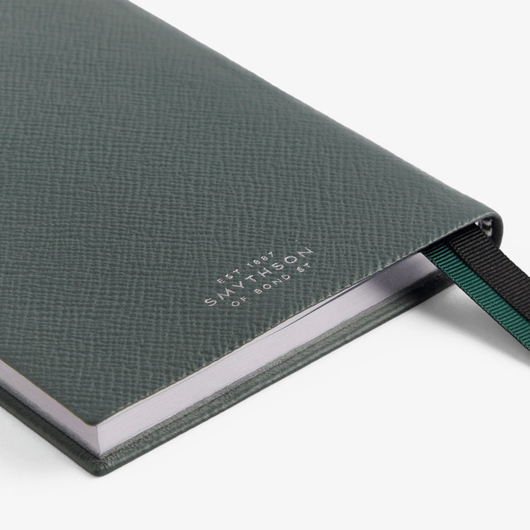 Smythson 2027 Chelsea Weekly Diary in Pastegrain SLATE GREEN