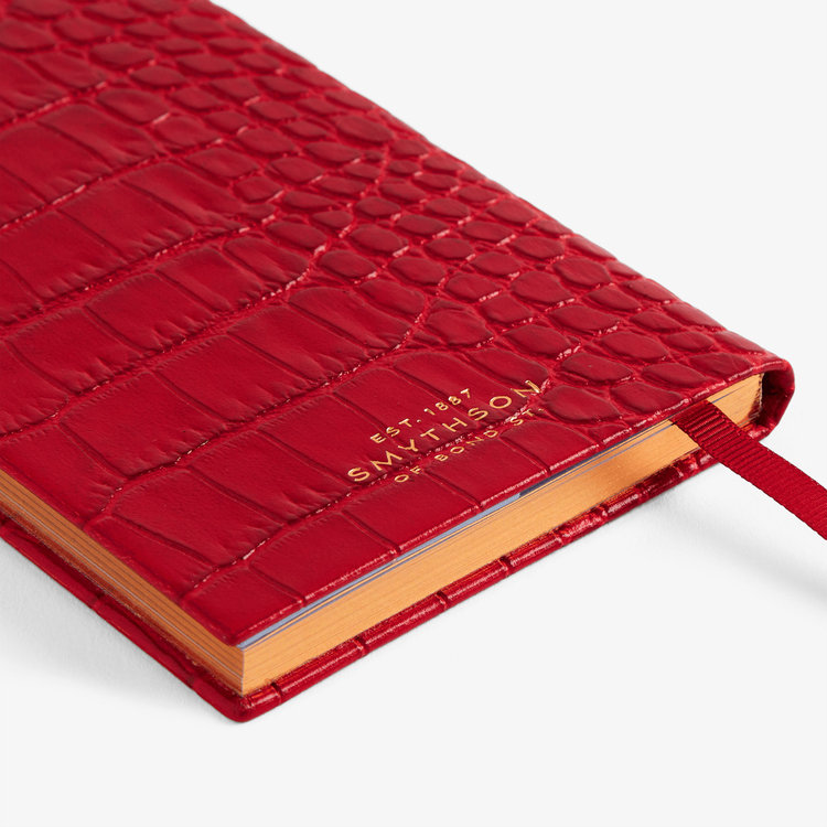 Smythson 【予約】2027 Panama Weekly Diary in Mara RED