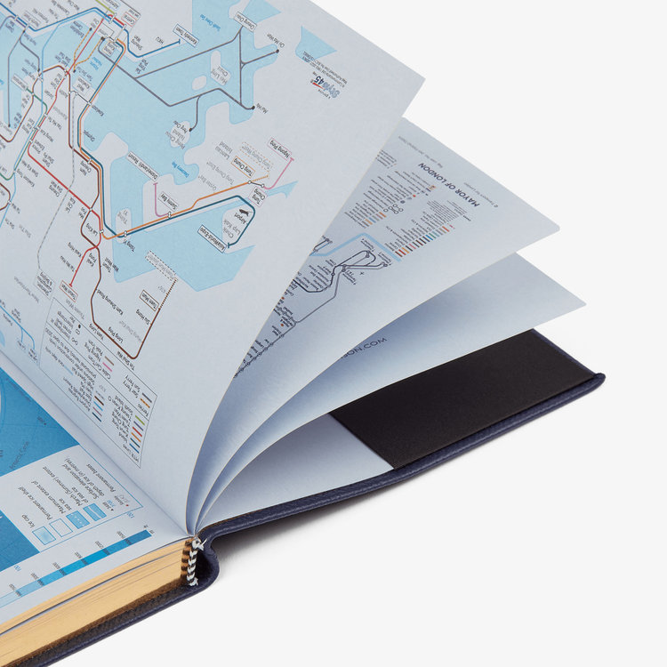 Smythson 【予約】2027 Soho Daily Diary in Pastegrain NAVY