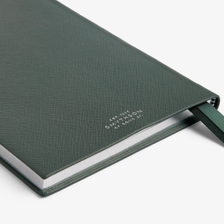 Smythson 【予約】2027 Soho Weekly Diary in Pastegrain SLATE GREEN
