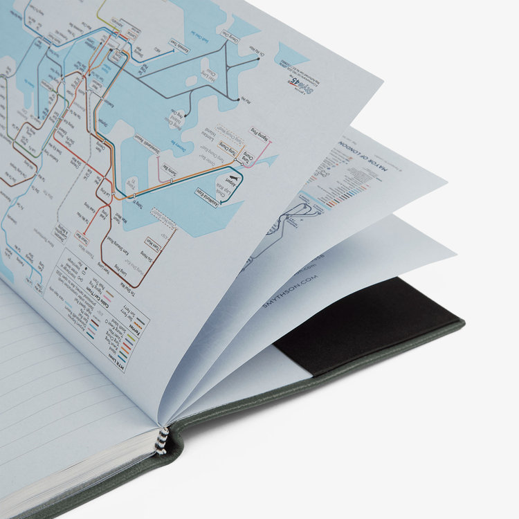 Smythson 【予約】2027 Soho Weekly Diary in Pastegrain SLATE GREEN