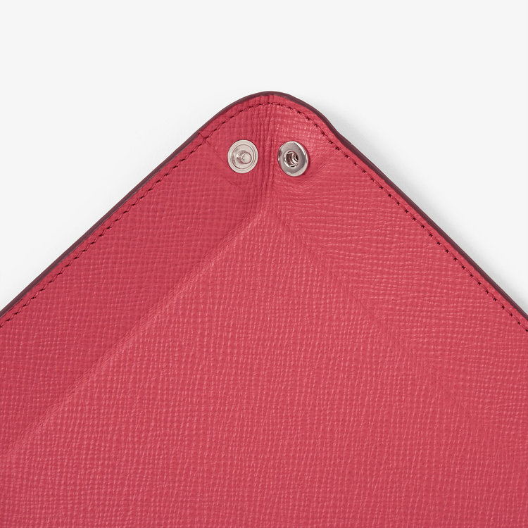 Smythson Panama Small Rect Trinket Tray RASPBERRY