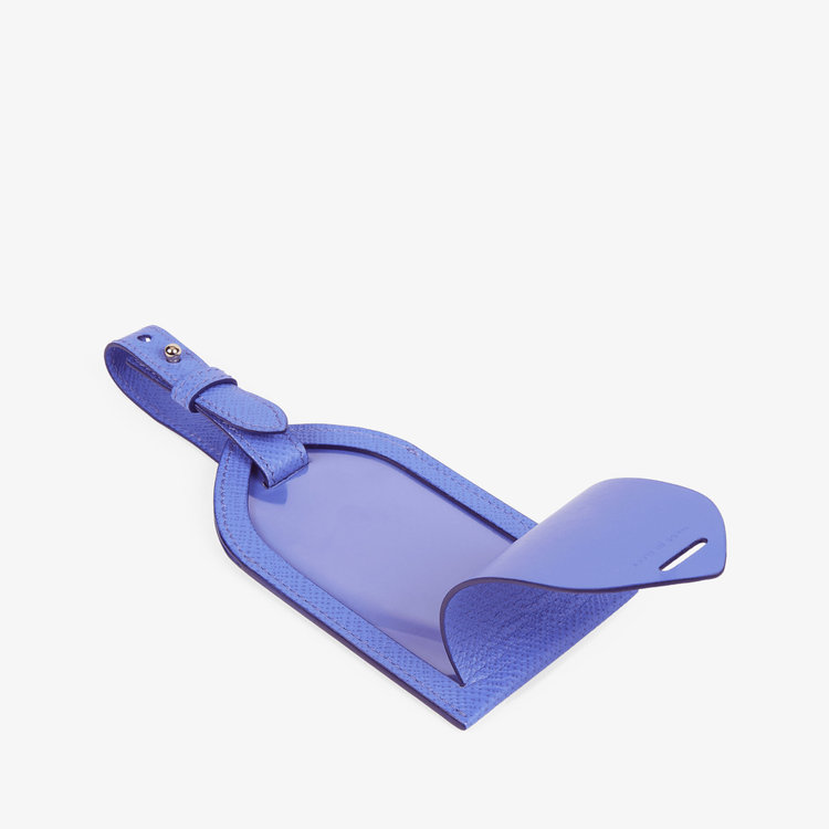 Smythson Panama Luggage Tag ULTRA VIOLET