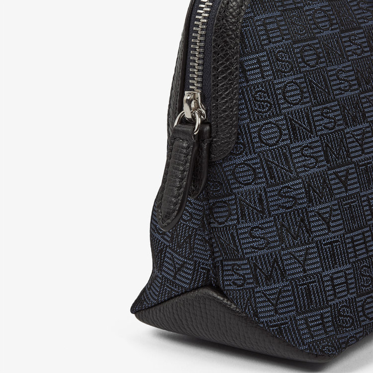 Smythson Stamp Travel Pouch NAVY