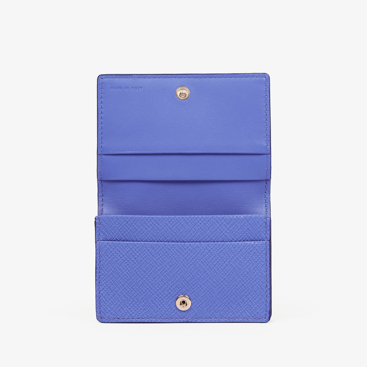 Smythson Panama Folded Card Case with Snap Closure ULTRA VIOLET