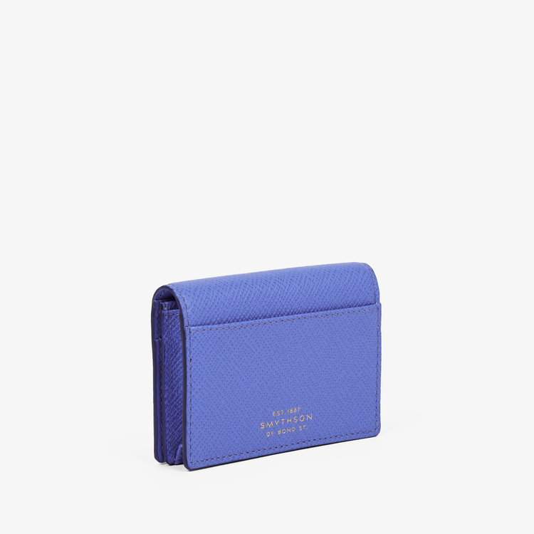 Smythson Panama Folded Card Case with Snap Closure ULTRA VIOLET