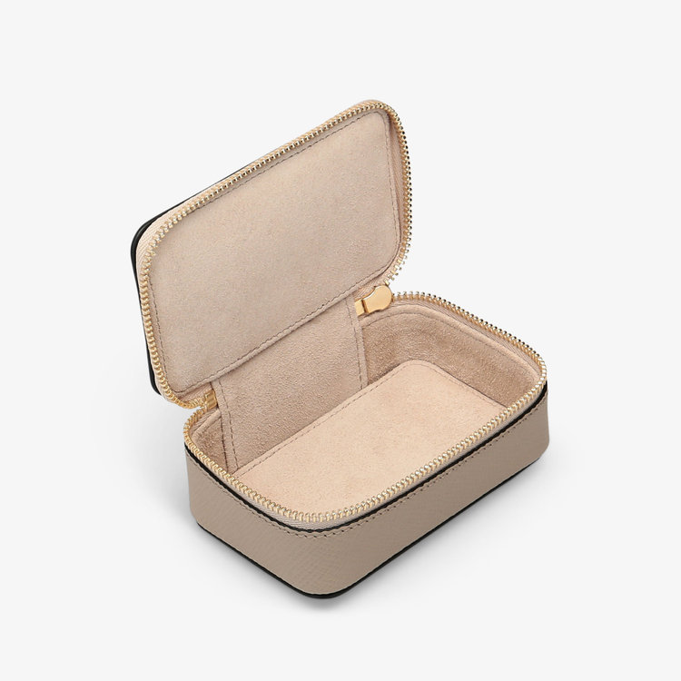 Smythson Panama Rectangle Trinket Case SANDSTONE