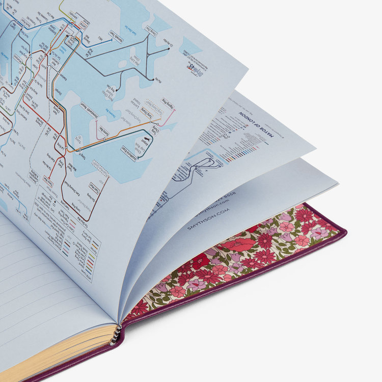 Smythson 【予約】2027 Soho Liberty Weekly Diary in Pastegrain BRIGHT PURPLE
