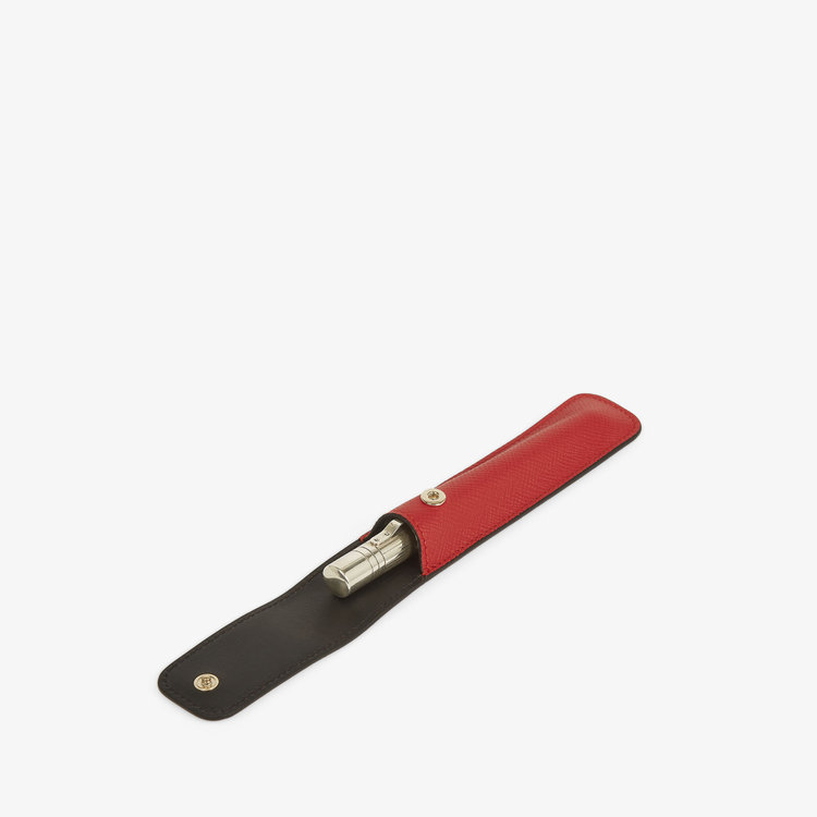 Smythson Panama Pen Sleeve SCARLET RED