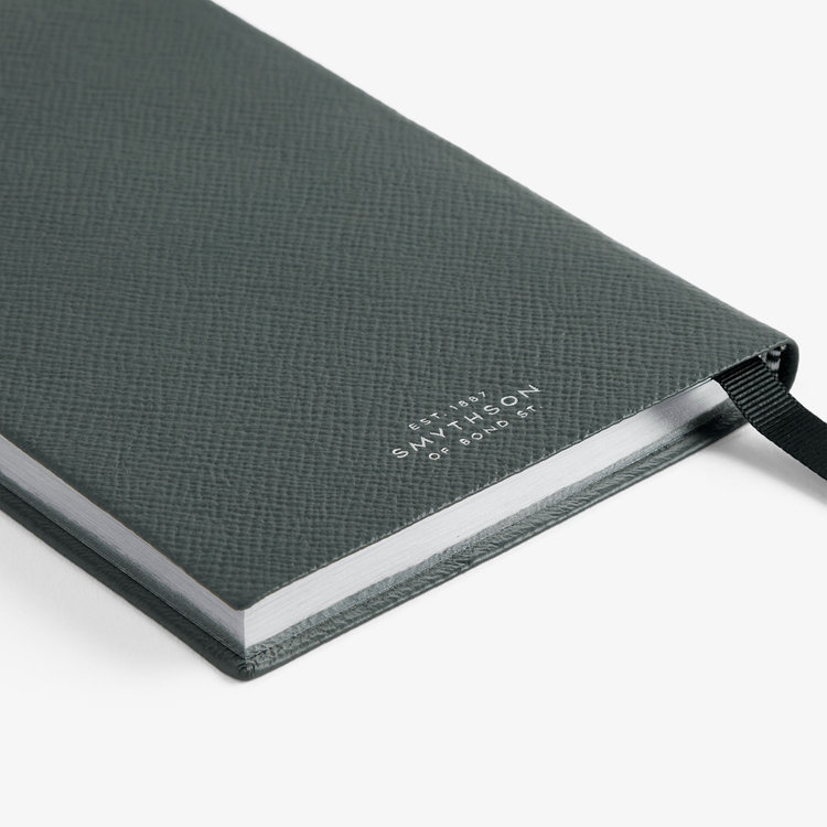 Smythson Pastegrain Chelsea Notes SLATE GREEN
