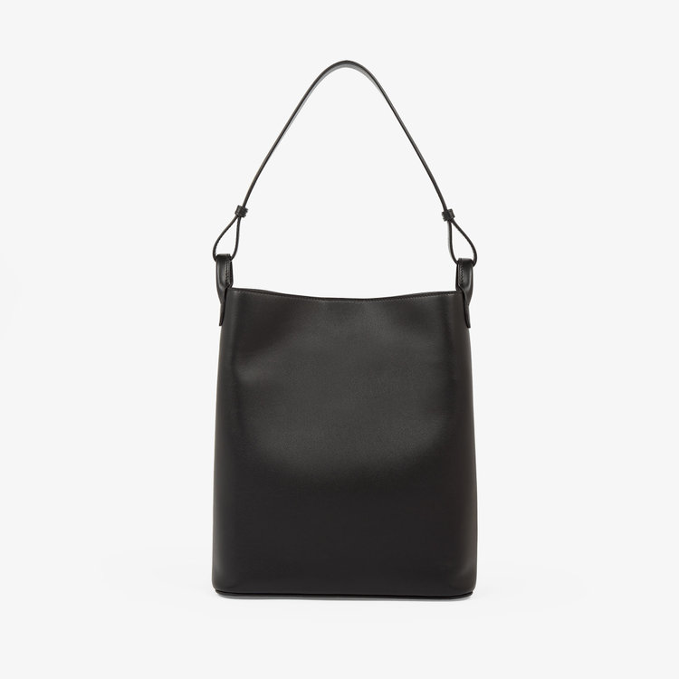 Smythson Milton Soft Shoulder Bag BLACK