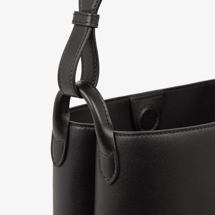 Smythson Milton Soft Shoulder Bag BLACK