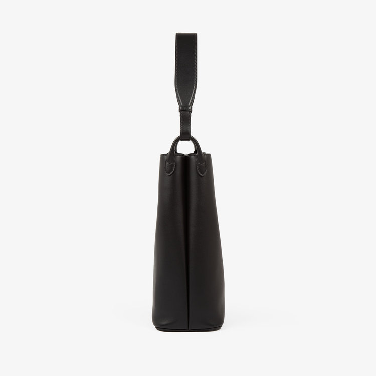 Smythson Milton Soft Shoulder Bag BLACK