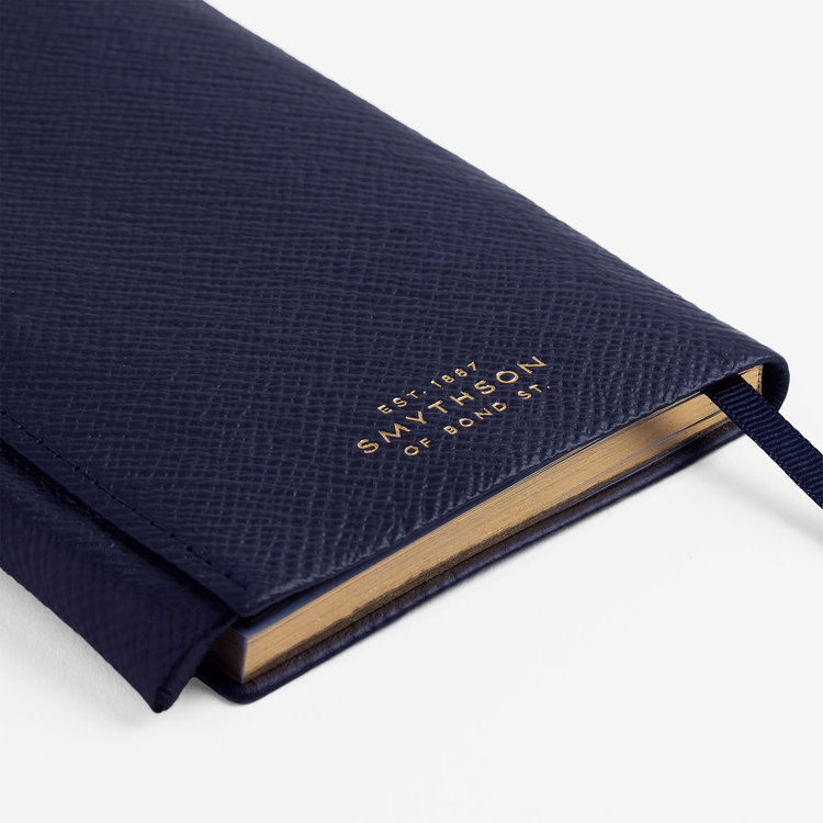 Smythson 【予約】2027 Panama Weekly Diary with Pencil in Pastegrain NAVY
