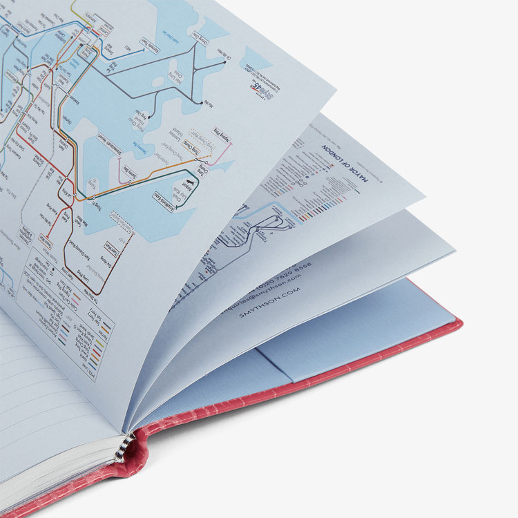 Smythson Mara 2026 Soho Weekly Diary RASPBERRY