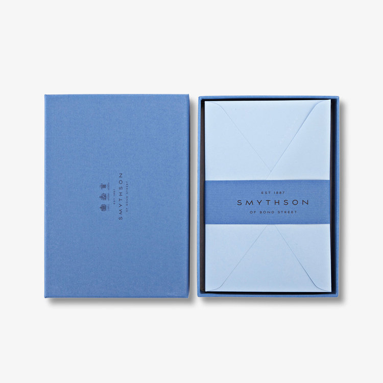 Smythson Plain Kings Envelopes X25 BOND ST BLUE