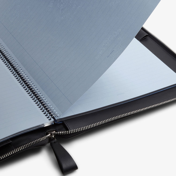 Smythson Ludlow A4 Zip Folder BLACK