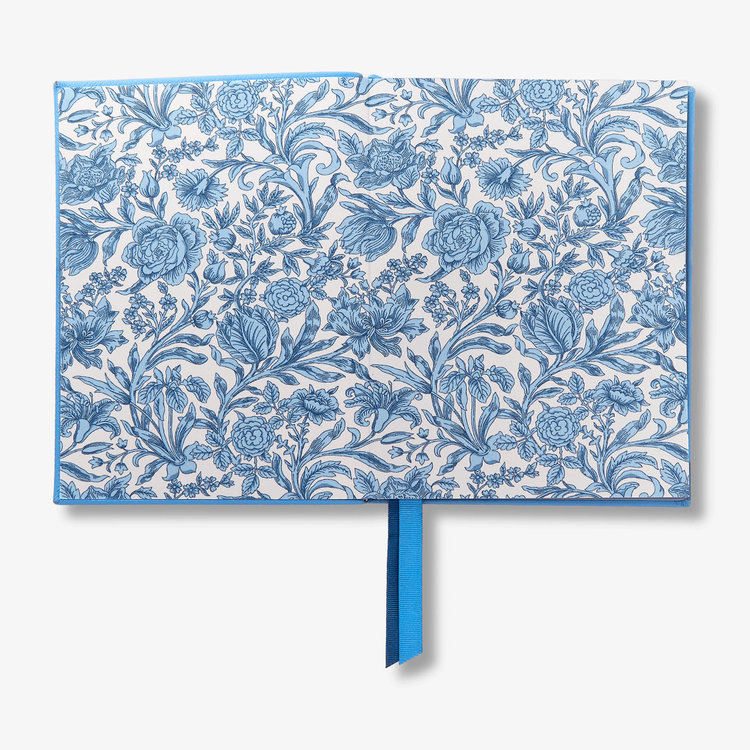 Smythson 2027 Soho Liberty Weekly Diary in Pastegrain NILE BLUE