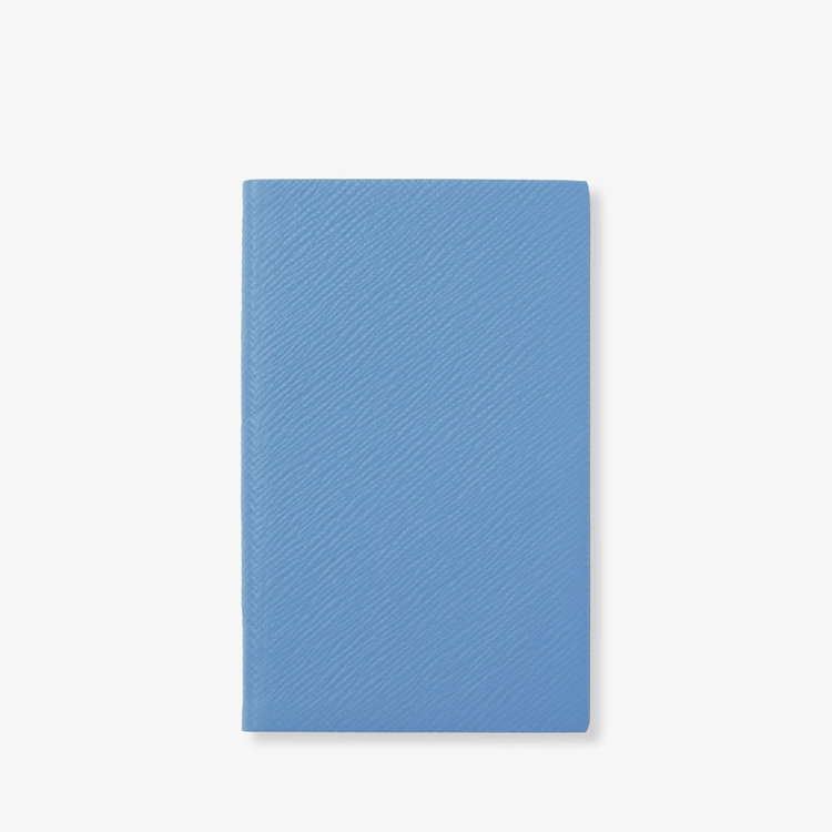 Smythson Pastegrain Panama Notebook NILE BLUE