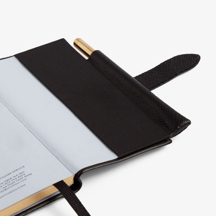 Smythson 【予約】2027 Wafer Weekly Diary with Pencil in Pastegrain BLACK