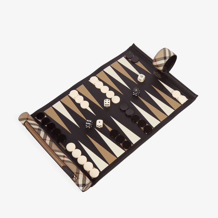 Smythson Burberry x Smythson Backgammon Roll in Panama BLACK