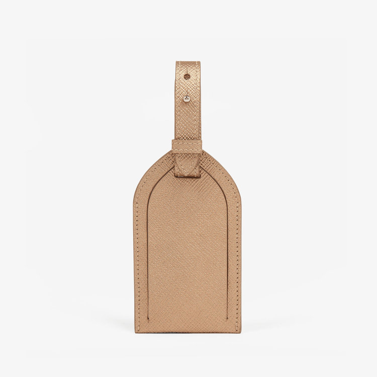 Smythson Panama Luggage Tag BRONZE