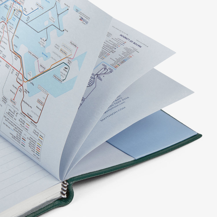 Smythson 【予約】2027 Chelsea Weekly Diary in Pastegrain FOREST GREEN