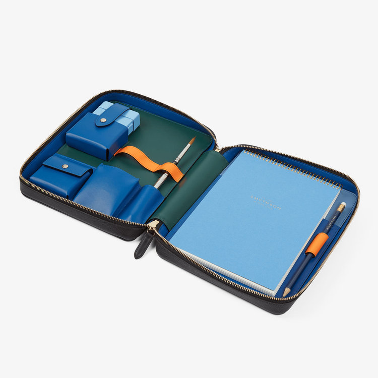 Smythson Artist Folio in Panama BLACK