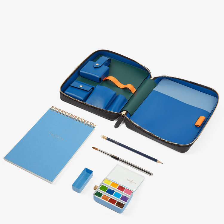 Smythson Artist Folio in Panama BLACK
