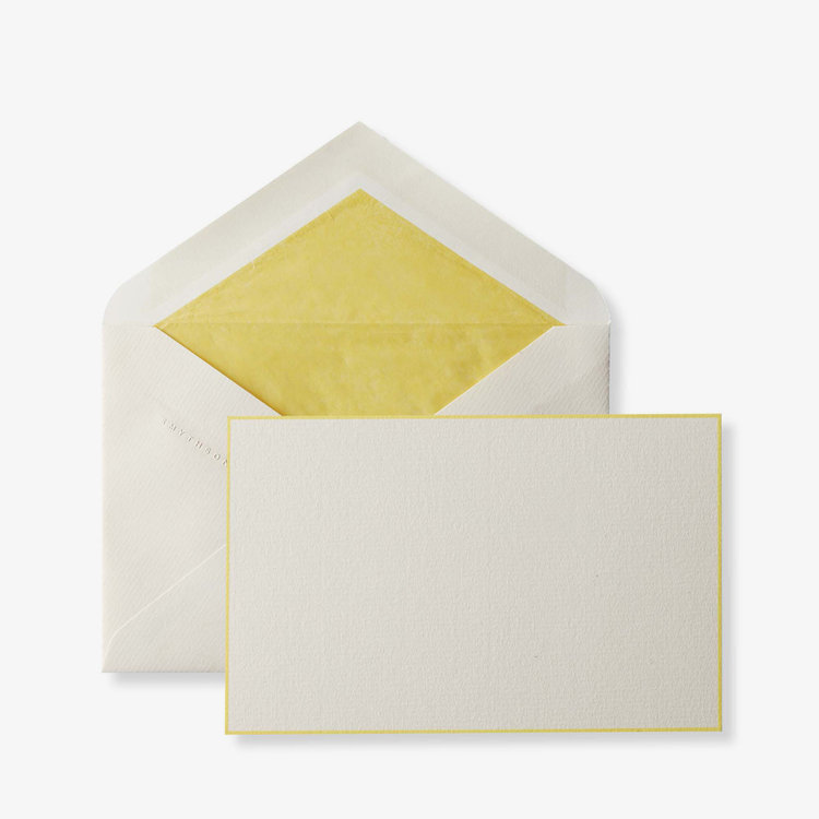 Smythson Single Border Kings Cards 10 Card Set WHITE LAID