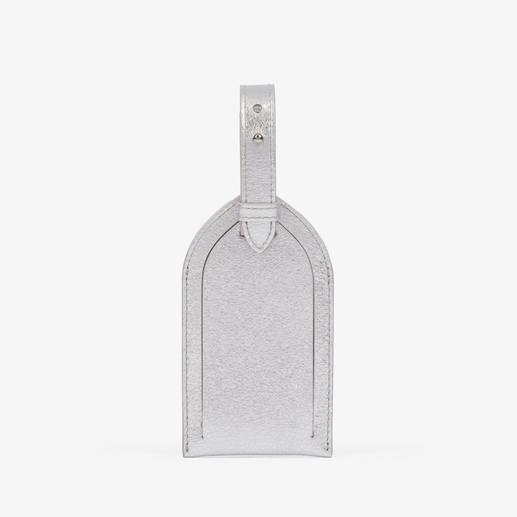 Luggage Tag in Metallic Leather