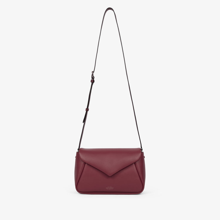 Smythson Envelope Crossbody Bag in Milton BRICK