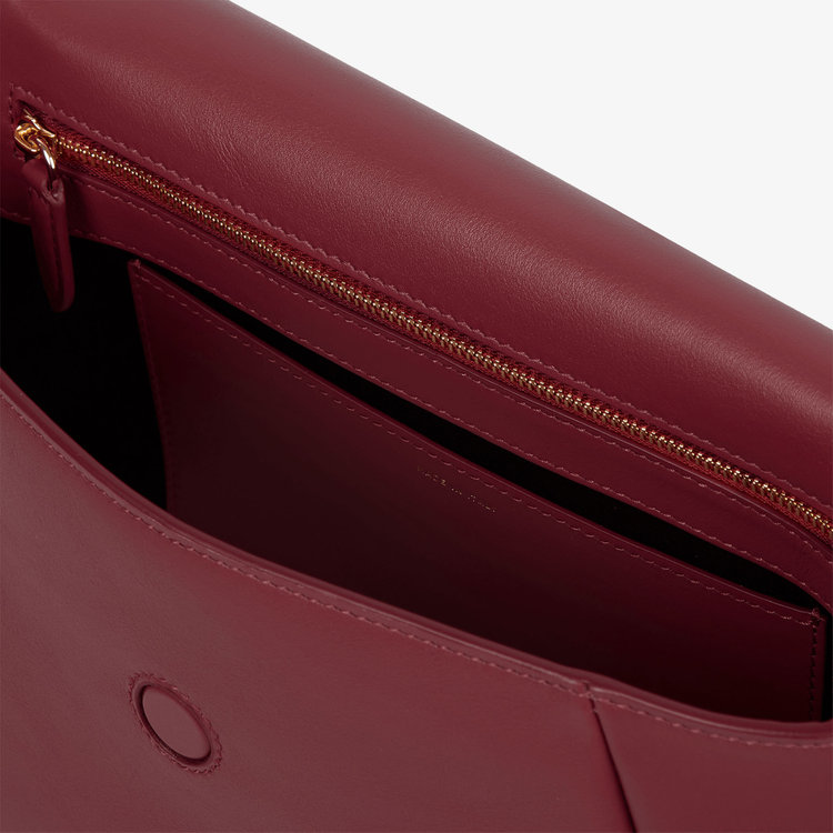 Smythson Envelope Crossbody Bag in Milton BRICK