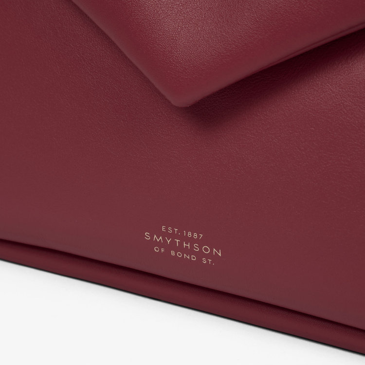 Smythson Envelope Crossbody Bag in Milton BRICK