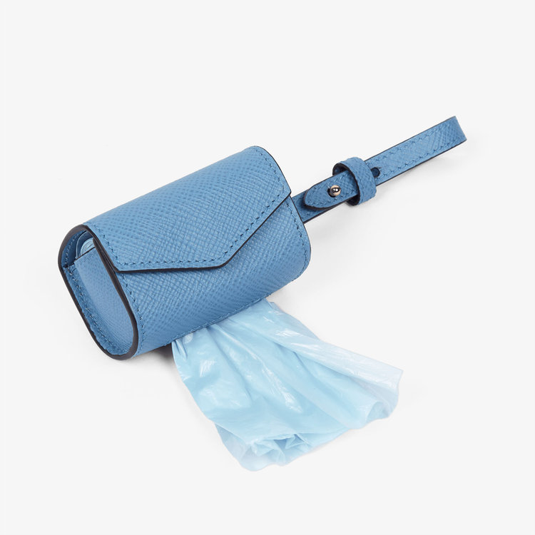 Smythson Dog Bags Holder in Panama NILE BLUE