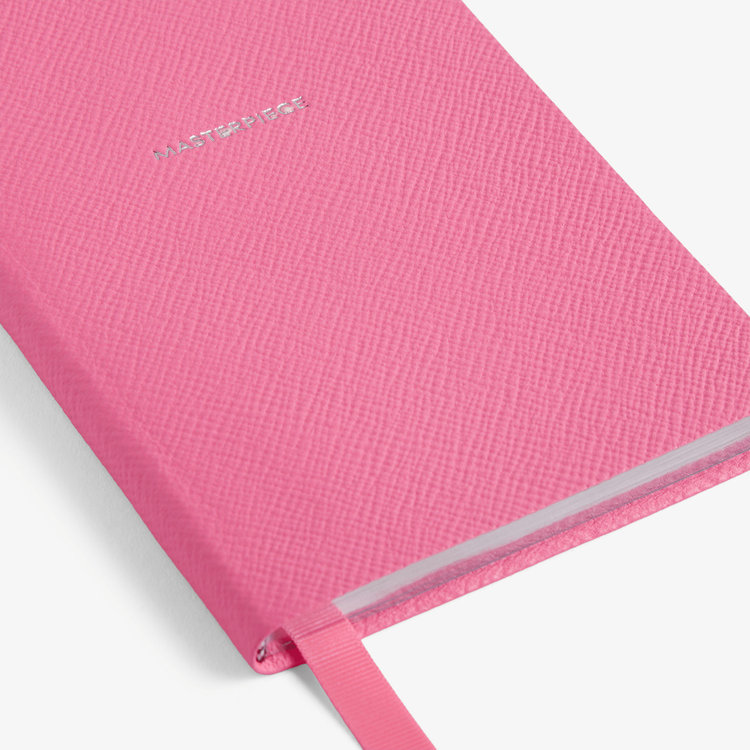 Smythson Pastegrain Chelsea Notebook Masterpiece FLAMINGO