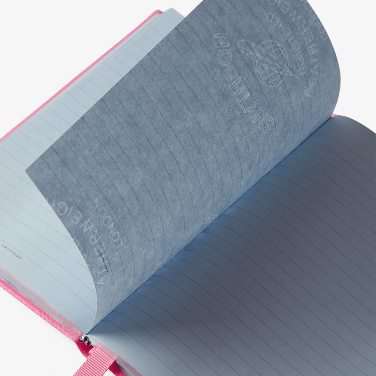Smythson Pastegrain Chelsea Notebook Masterpiece FLAMINGO
