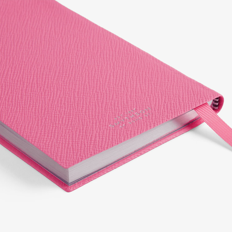 Smythson Pastegrain Chelsea Notebook Masterpiece FLAMINGO