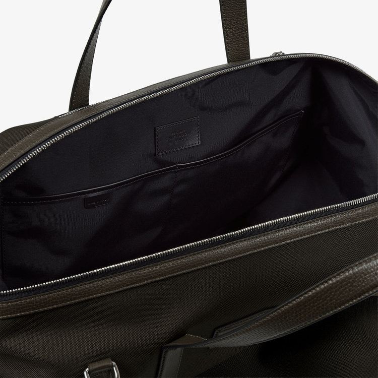 Smythson Travel Bag in Norton Canvas D MOSS