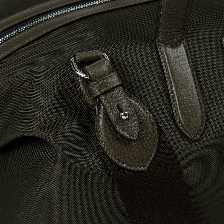 Smythson Travel Bag in Norton Canvas D MOSS