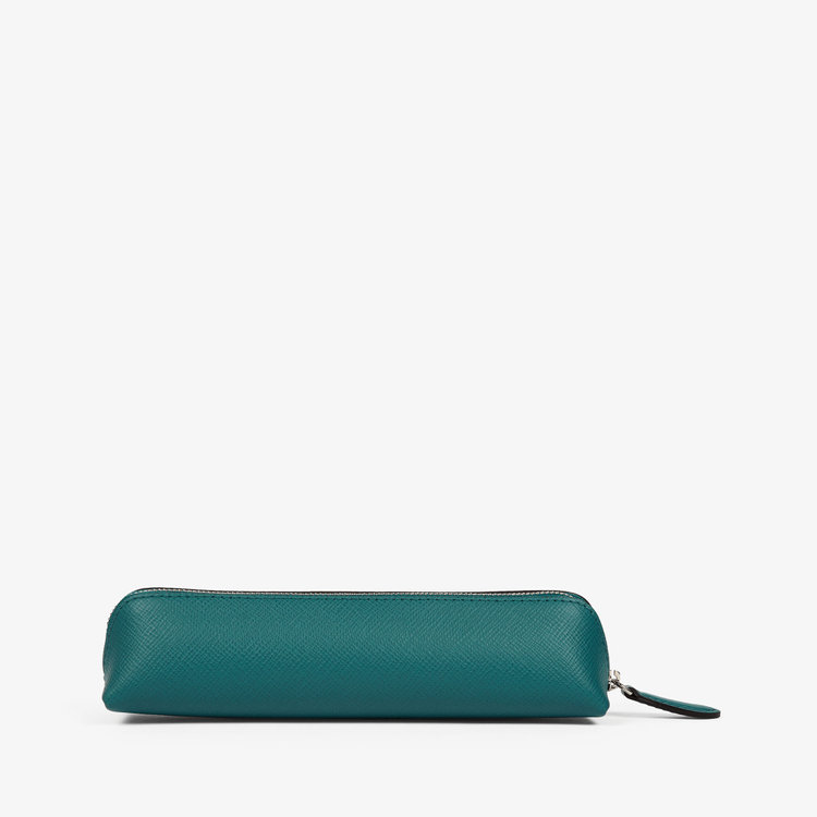 Smythson Panama Pencil Case PETROL