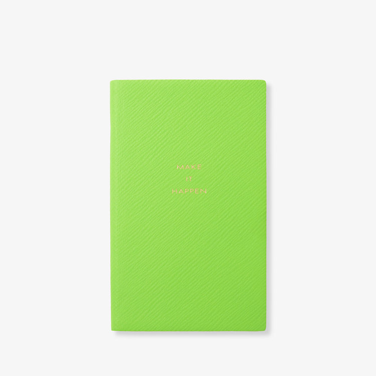 Smythson Pastegrain Panama Make It Happen APPLE GREEN