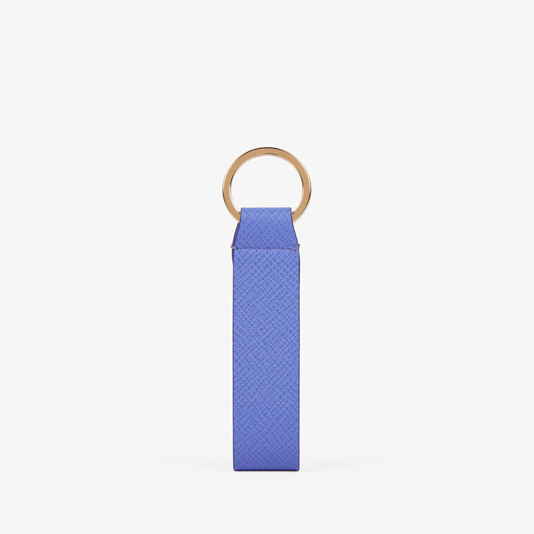 Smythson Panama Keyring Withleather Strap ULTRA VIOLET
